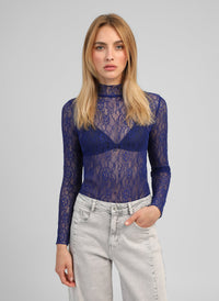 Alibany Lace Top | Electric Blue