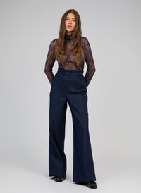 Alibany Lace Top | Navy
