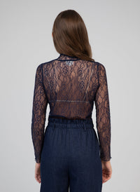 Alibany Lace Top | Navy