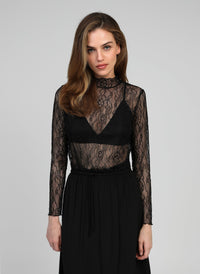 Alibany Lace Top | Black