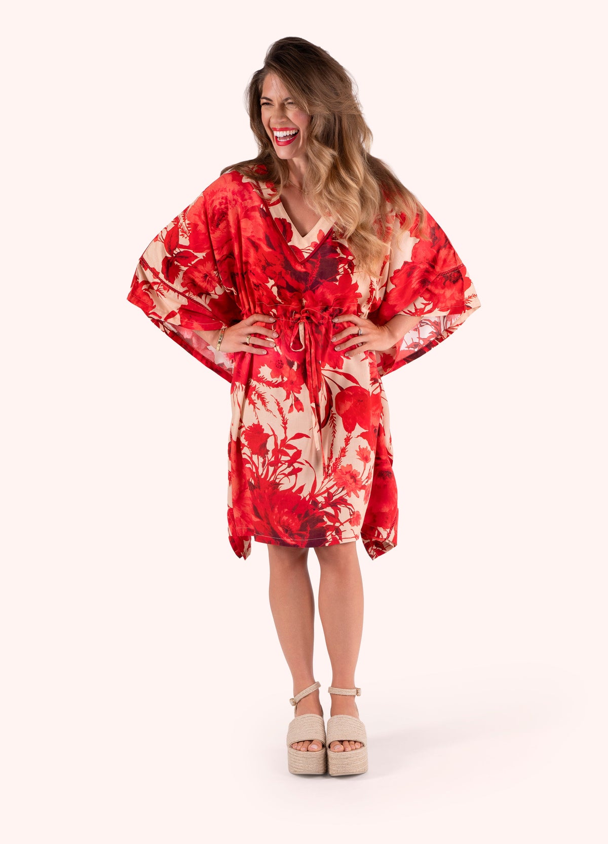 Rouge Blooms Beach Coverup