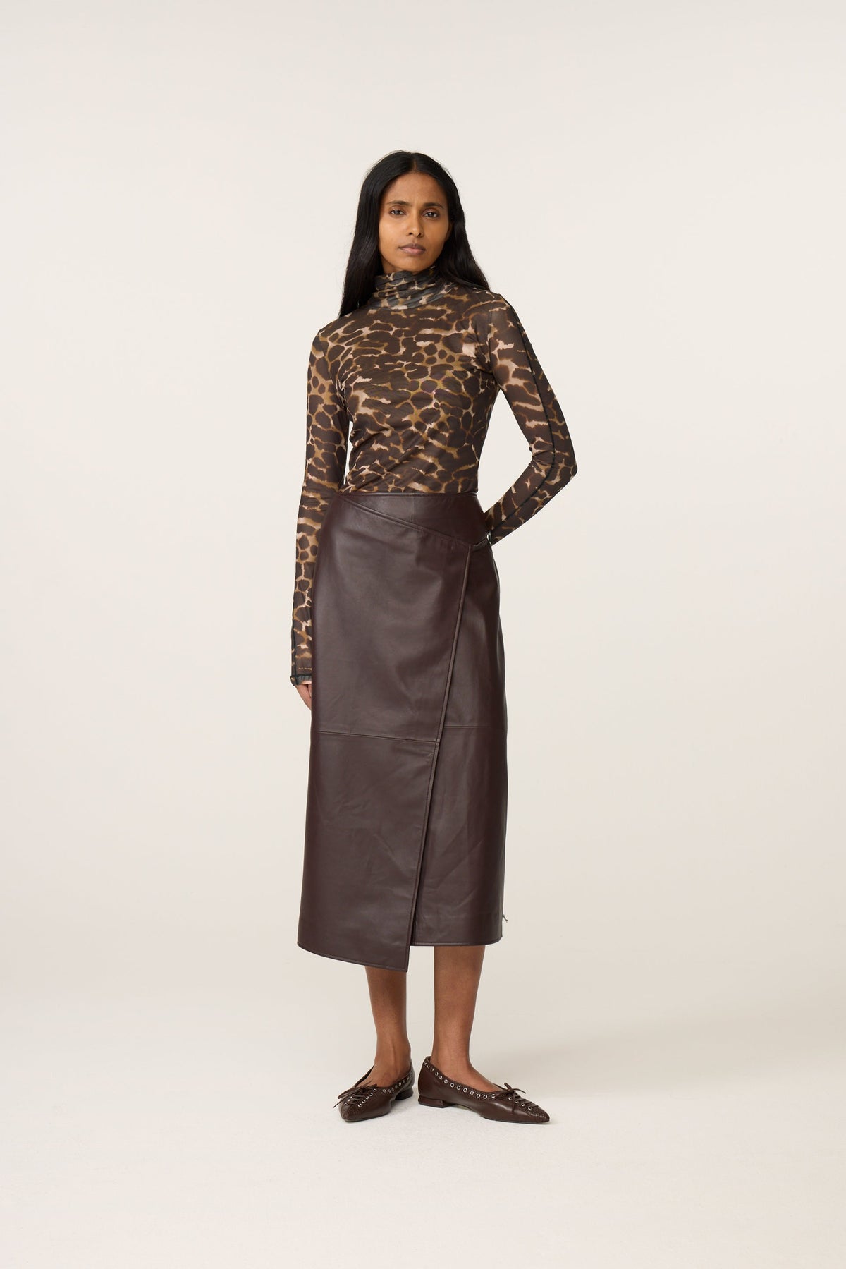 Jadyn Top | Toffee Camel Leopard
