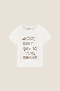 Gwen Slogan T-Shirt | Cosy White