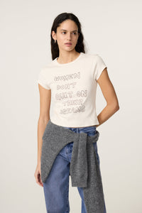 Gwen Slogan T-Shirt | Cosy White