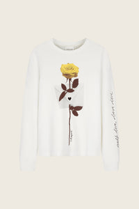 Phileine Rose Long Sleeve T-Shirt | Cosy White