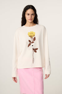 Phileine Rose Long Sleeve T-Shirt | Cosy White