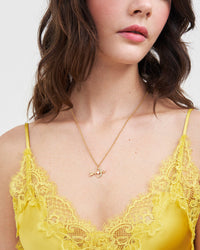 Gold Cupids Bow & Arrow Necklace