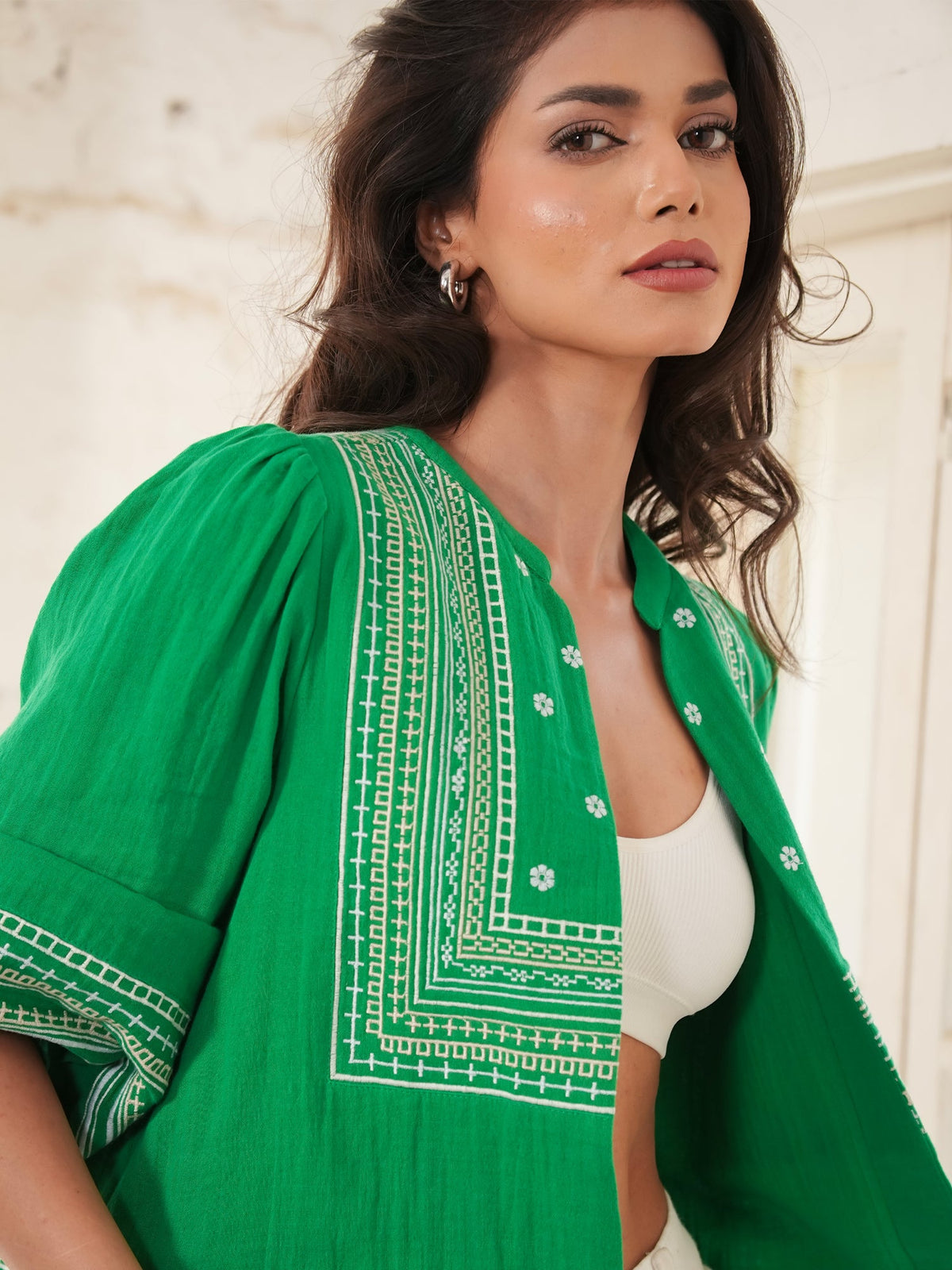 Florence Green Embroidered Jacket