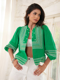 Florence Green Embroidered Jacket