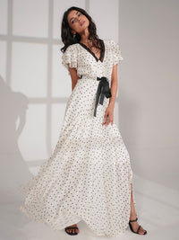 Chloe Spot Ivory Dress in