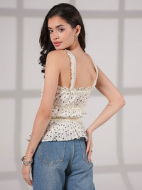 Marcia Black Polka Dot Cami Top