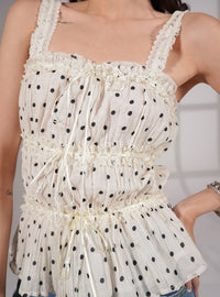 Marcia Black Polka Dot Cami Top