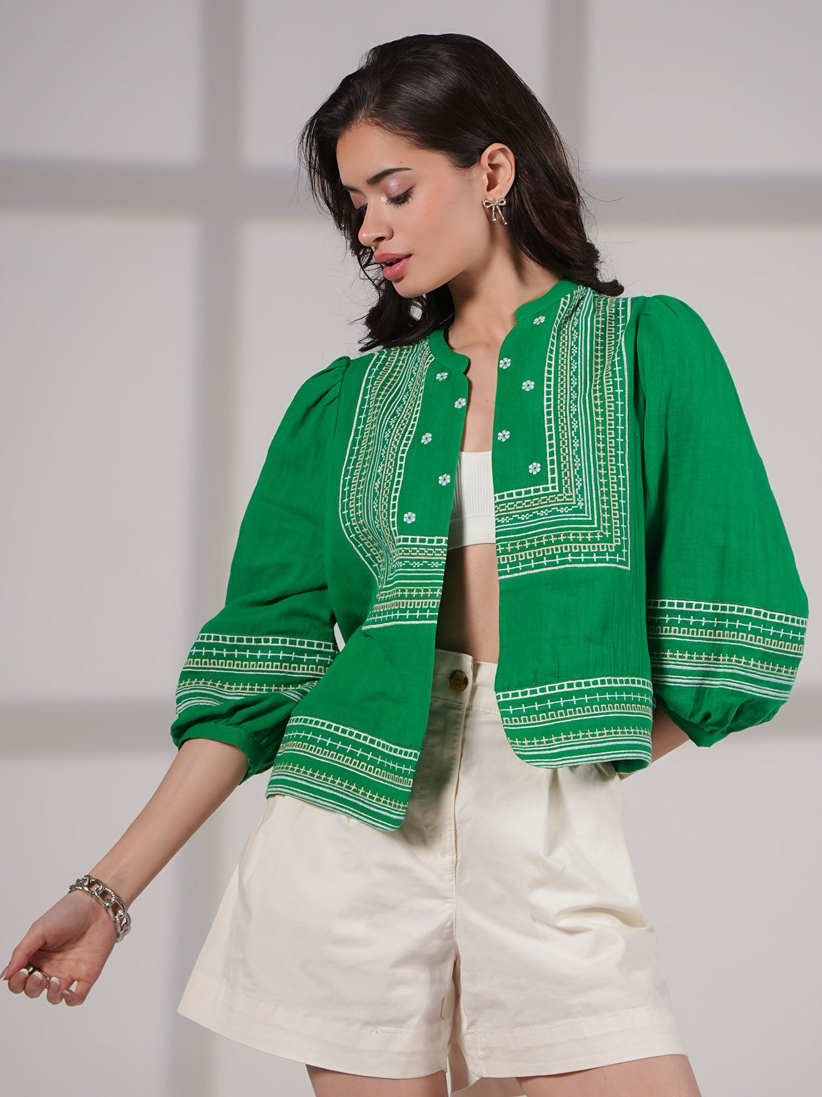 Florence Green Embroidered Jacket
