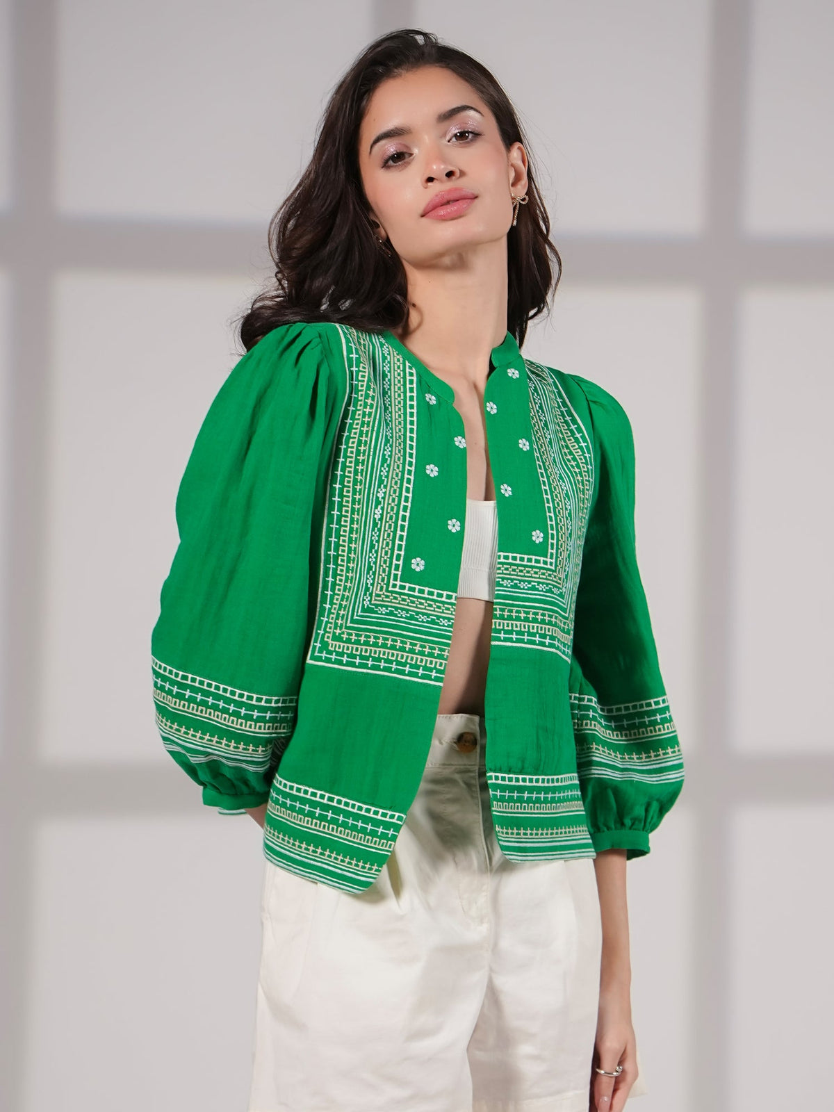 Florence Green Embroidered Jacket