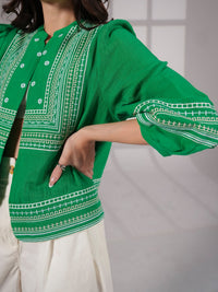 Florence Green Embroidered Jacket