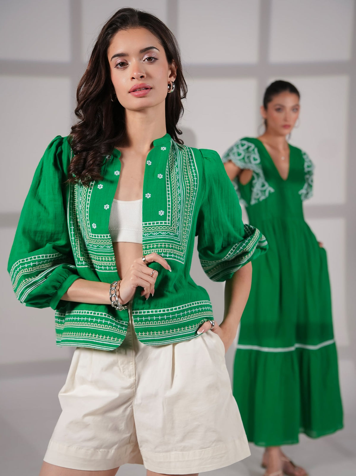 Florence Green Embroidered Jacket