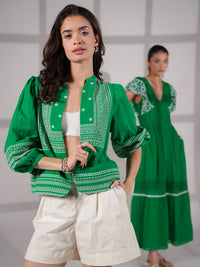 Florence Green Embroidered Jacket