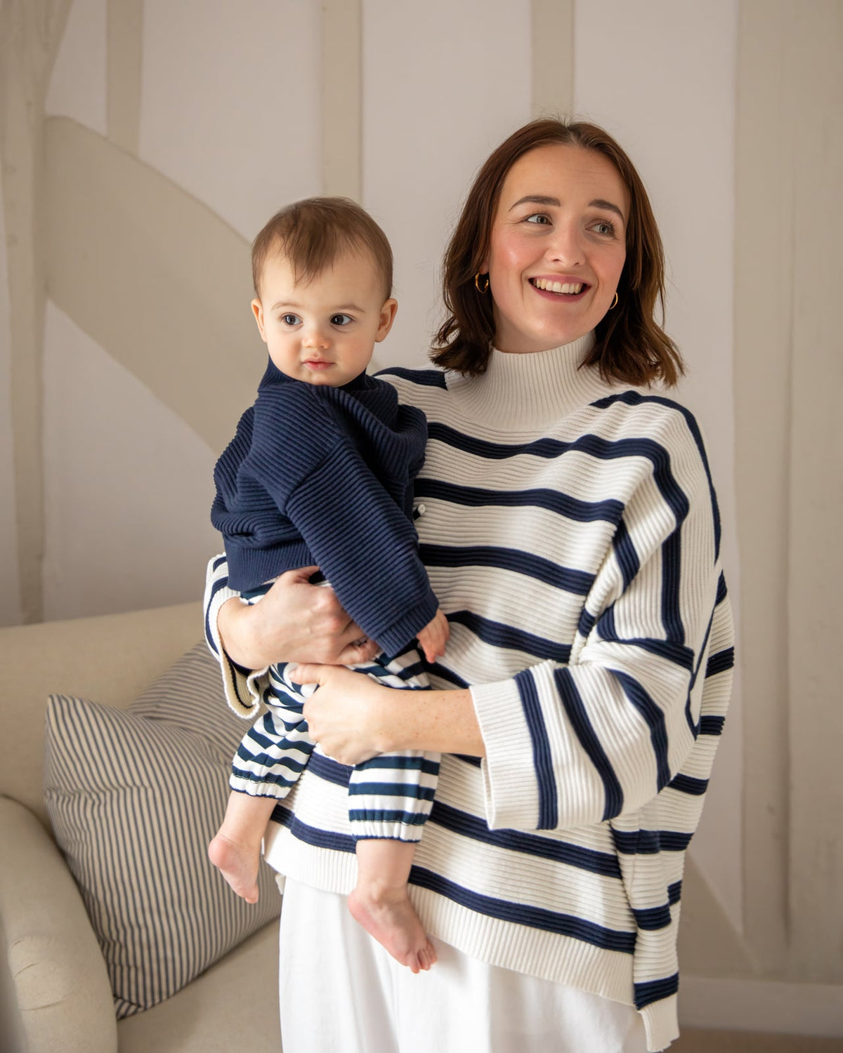 Vicki Jumper | Stripe Navy/Ivory