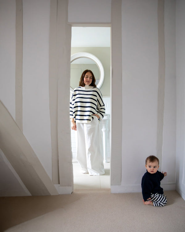 Vicki Jumper | Stripe Navy/Ivory