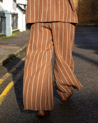 Jasmine Stripe Trouser | Tobacco
