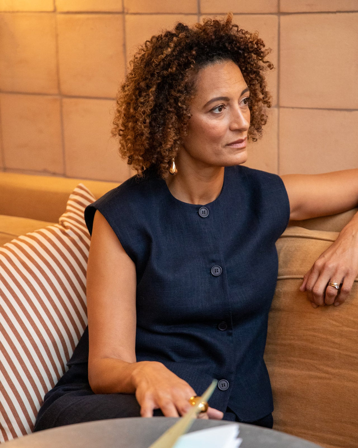 Ellie Waistcoat | Navy