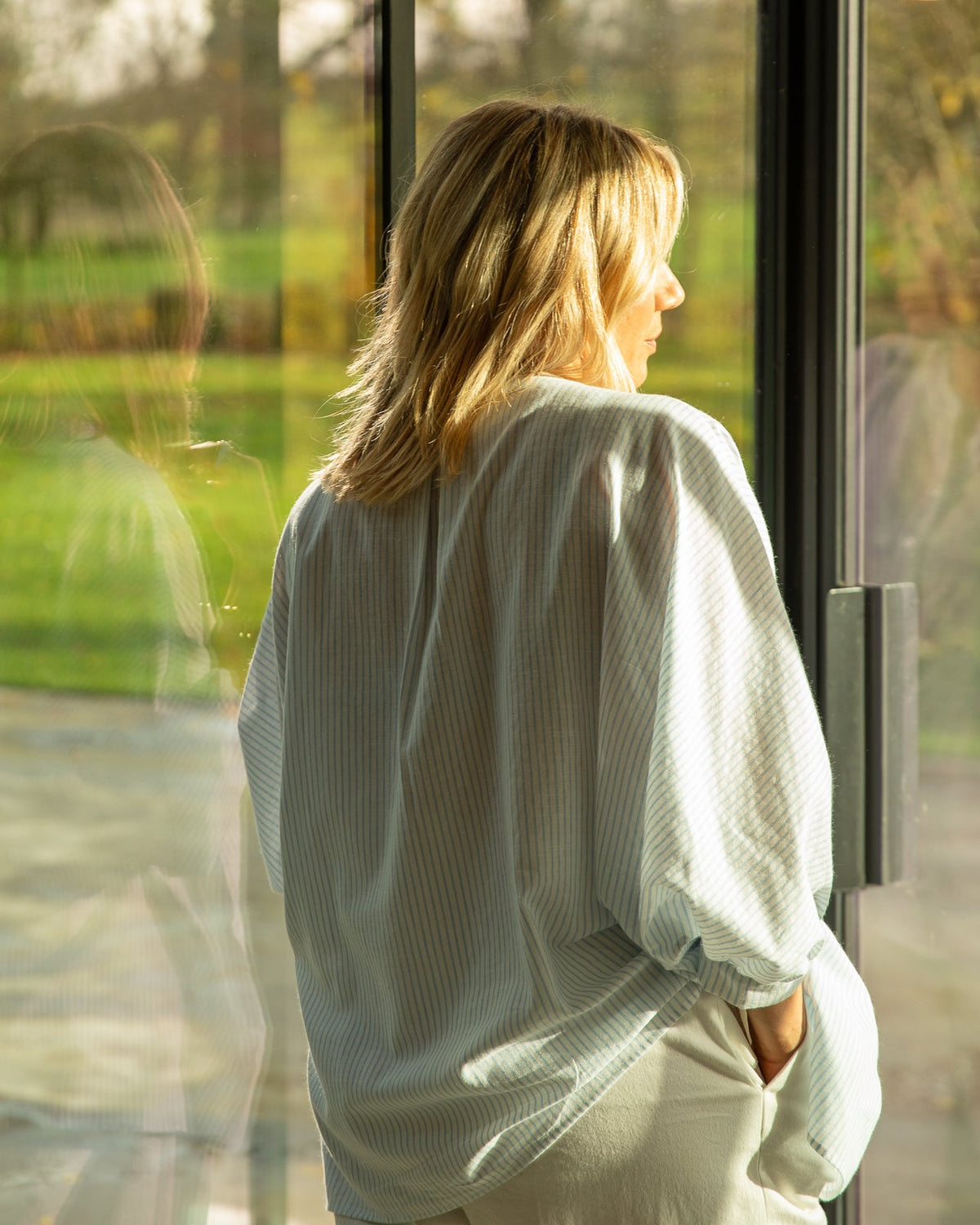 Scarlett Stripe Shirt | Blue