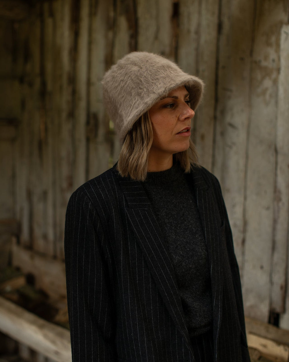 Sasha Fluffy Hat | Mouse