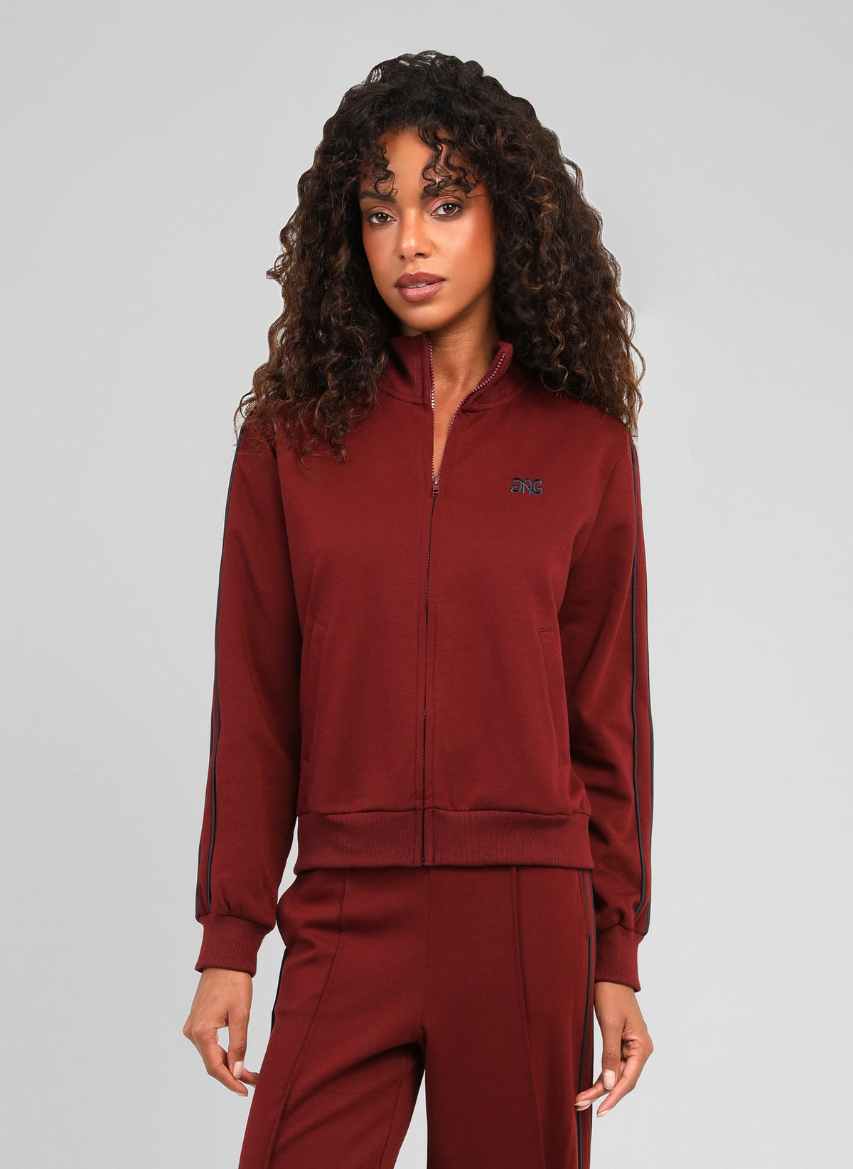 Habyva Tracksuit Jacket | Burgundy