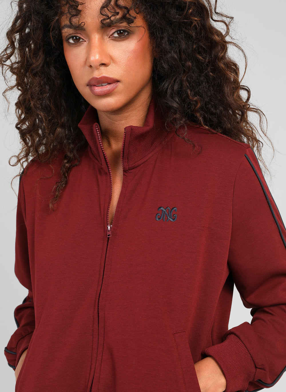 Habyva Tracksuit Jacket | Burgundy