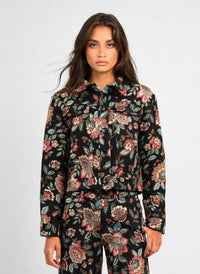 Halino Jacket | Black Floral
