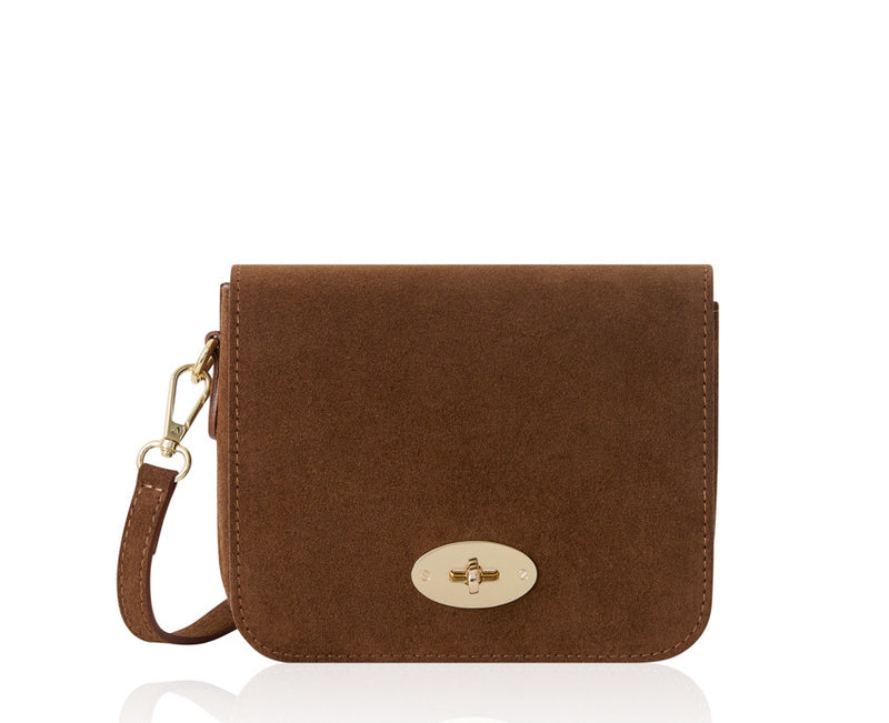 Cross-Body Large Flap Suede Bag
