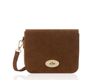 Cross-Body Large Flap Suede Bag