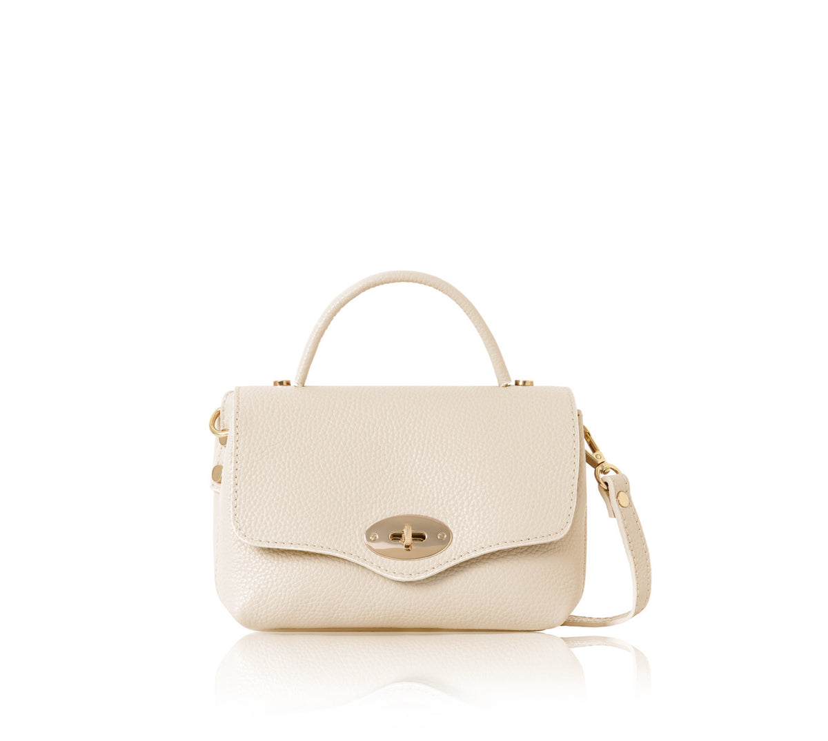 Crossbody Lock Bag | Cream