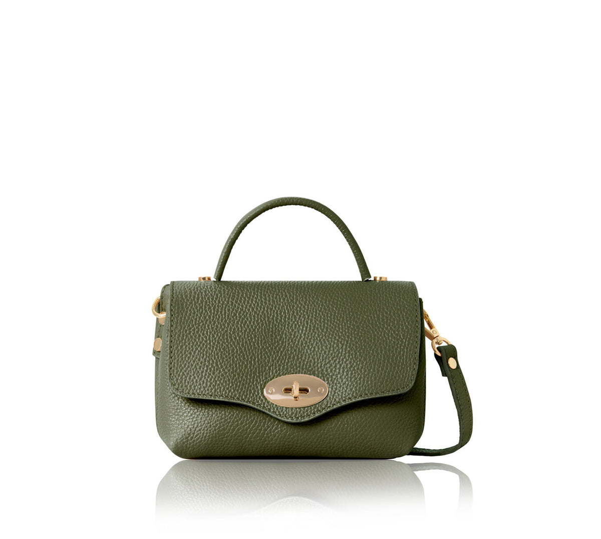 Crossbody Lock Bag | Olive Green