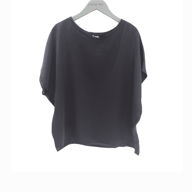 Satin T-Shirt | Gunmetal