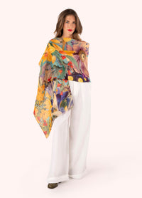 Spring Flora Linen and Cotton Scarf