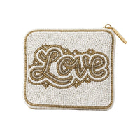 Love Beaded Coin Purse