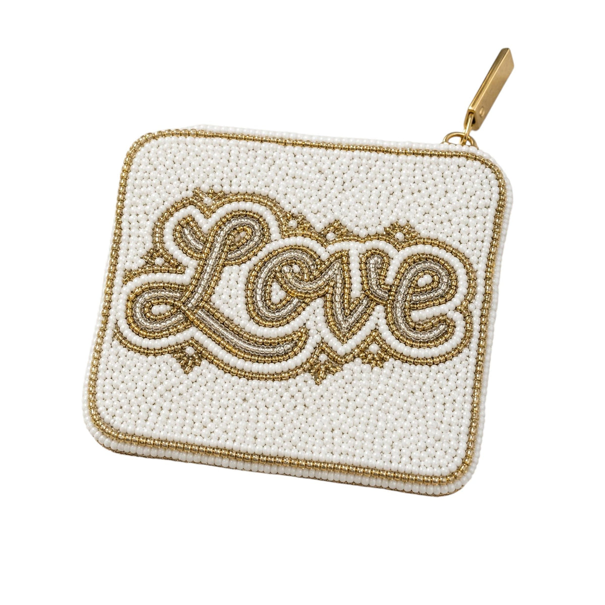 Love Beaded Coin Purse