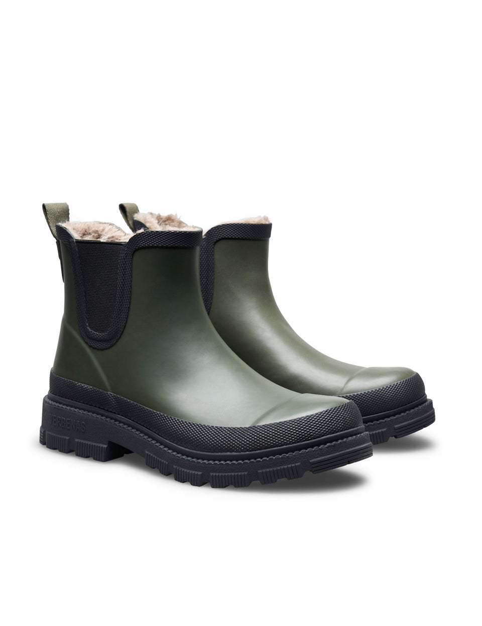 Lua Fur Lined Boot | Black & Khaki
