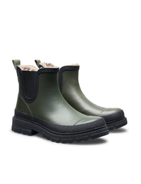 Lua Fur Lined Boot | Black & Khaki