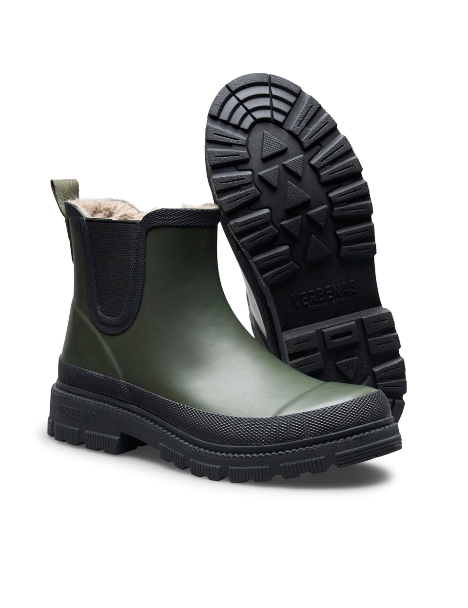 Lua Fur Lined Boot | Black & Khaki