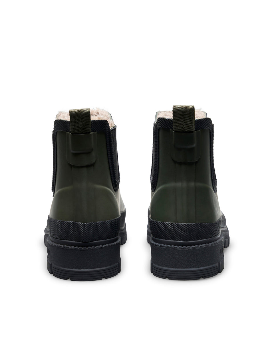 Lua Fur Lined Boot | Black & Khaki