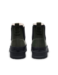 Lua Fur Lined Boot | Black & Khaki