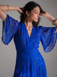 Talia Blue Sparkle Maxi Dress
