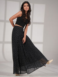 Elsie Black Spot Maxi Skirt