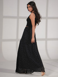 Elsie Black Spot Maxi Skirt