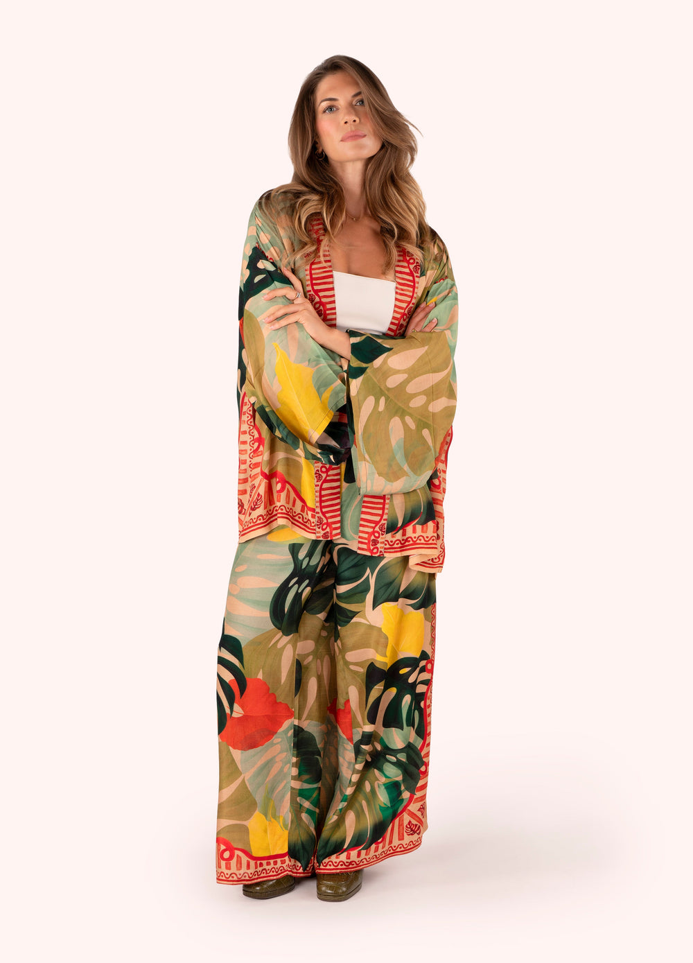 Exotic Leaves Kimono