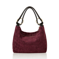 Leather Suede Stone effect Tote Bag