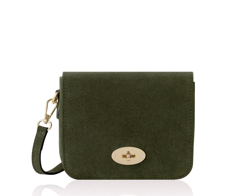Cross-Body Large Flap Suede Bag