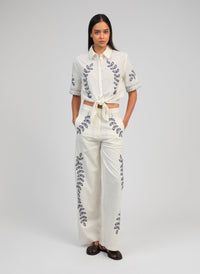 Rossalie Cotton Trousers | Ecru